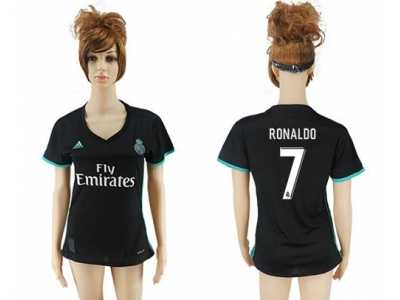 Women's Real Madrid #7 Ronaldo Away Soccer Club Jersey1