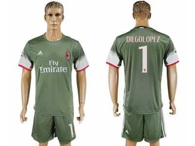 AC Milan #1 Diegolopez Sec Away Soccer Club Jersey