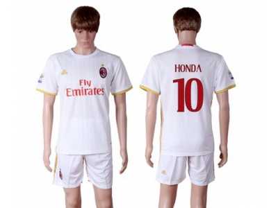 AC Milan #10 Honda Away Soccer Club Jersey2