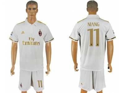 AC Milan #11 Niang Away Soccer Club Jersey