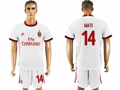 AC Milan #14 Mati Away Soccer Club Jersey