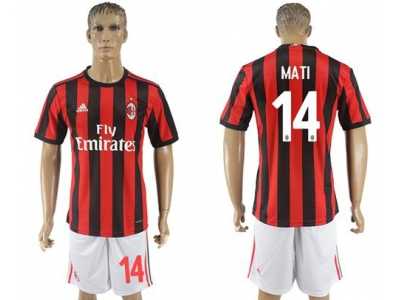 AC Milan #14 Mati Home Soccer Club Jersey