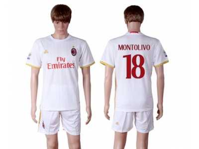 AC Milan #18 Montolivo Away Soccer Club Jersey2