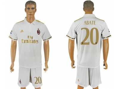 AC Milan #20 Abate Away Soccer Club Jersey1
