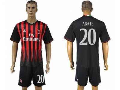 AC Milan #20 Abate Home Soccer Club Jersey1