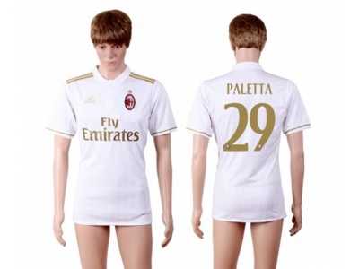 AC Milan #29 Paletta Away Soccer Club Jersey1