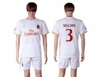AC Milan #3 Maldini Away Soccer Club Jersey