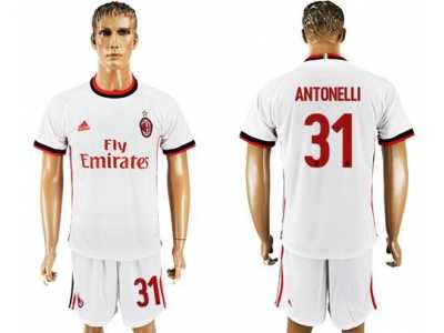 AC Milan #31 Antonelli Away Soccer Club Jersey