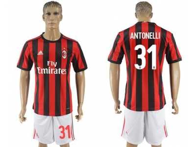 AC Milan #31 Antonelli Home Soccer Club Jersey