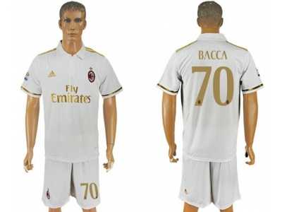 AC Milan #70 Bacca Away Soccer Club Jersey1