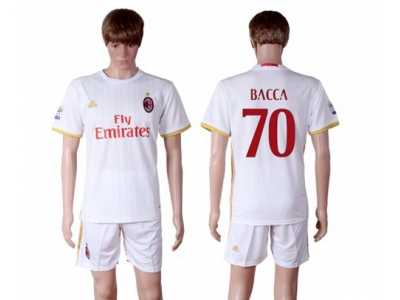 AC Milan #70 Bacca Away Soccer Club Jersey2