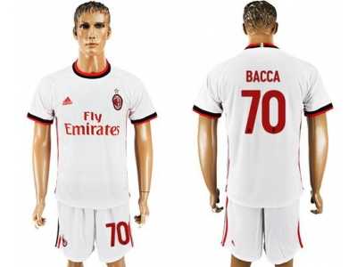 AC Milan #70 Bacca Away Soccer Club Jersey