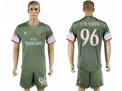 AC Milan #96 Calabria Sec Away Soccer Club Jersey