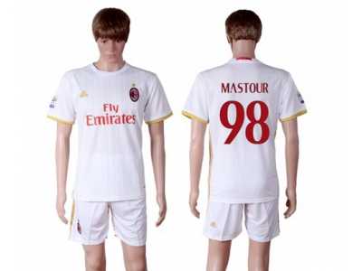 AC Milan #98 Mastour Away Soccer Club Jersey