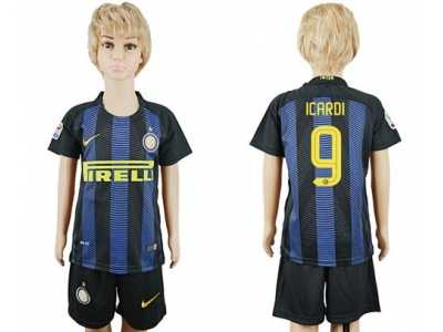 Inter Milan #9 Icardi Home Kid Soccer Club Jersey1