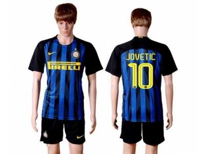 Inter Milan #10 Jovetic Home Soccer Club Jersey1