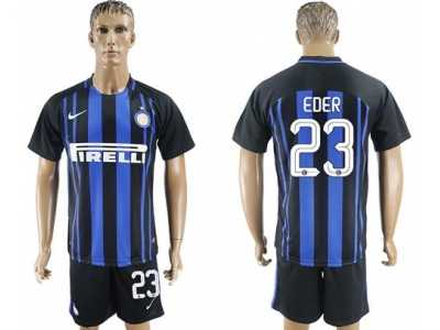 Inter Milan #23 Eder Home Soccer Club Jersey1