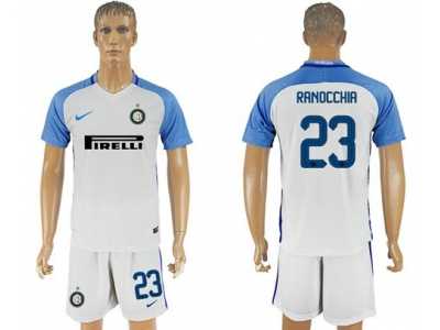 Inter Milan #23 Ranocchia White Away Soccer Club Jersey1