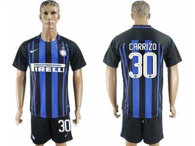 Inter Milan #30 Carrizo Home Soccer Club Jersey