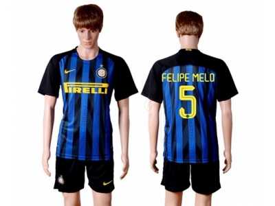 Inter Milan #5 Felipe Melo Home Soccer Club Jersey1