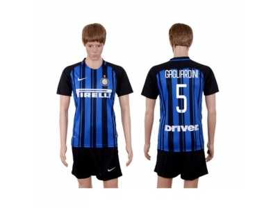 Inter Milan #5 Gagliardini Home Soccer Club Jersey