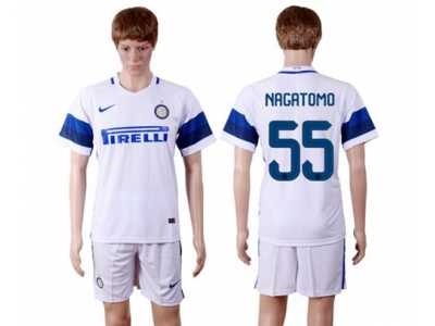 Inter Milan #55 Nagatomo White Away Soccer Club Jersey1
