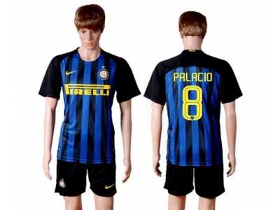 Inter Milan #8 Palacio Home Soccer Club Jersey1