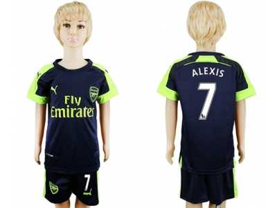 Arsenal #7 Alexis Sec Away Kid Soccer Club Jersey