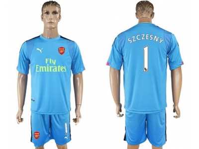 Arsenal #1 Szczesny Light Blue Goalkeeper Soccer Club Jersey