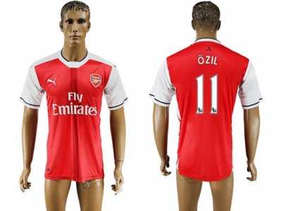 Arsenal #11 Ozil Home Soccer Club Jersey3