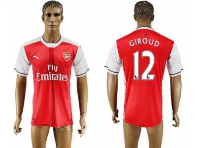Arsenal #12 Giroud Home Soccer Club Jersey3