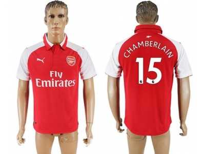 Arsenal #15 Chamberlain Home Soccer Club Jersey1