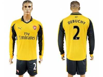Arsenal #2 Debuchy Away Long Sleeves Soccer Club Jersey