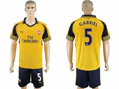 Arsenal #5 Gabriel Away Soccer Club Jersey