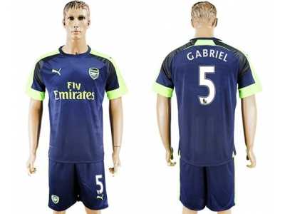 Arsenal #5 Gabriel Sec Away Soccer Club Jersey2