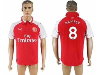 Arsenal #8 Ramsey Home Soccer Club Jersey1