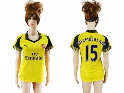 Women's Arsenal #15 Chamberlain Away Soccer Club Jersey