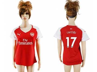 Women's Arsenal #17 Iwobi Home Soccer Club Jersey