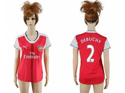 Women's Arsenal #2 Debuchy Home Soccer Club Jersey1