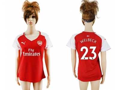 Women's Arsenal #23 Welbeck Home Soccer Club Jersey