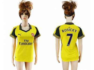 Women's Arsenal #7 Rosicky Away Soccer Club Jersey