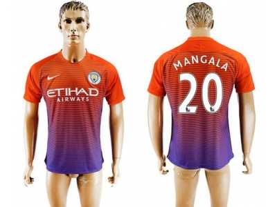Manchester City #20 Mangala Sec Away Soccer Club Jersey1