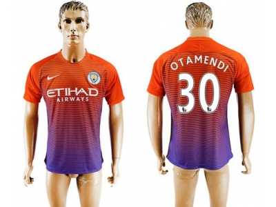 Manchester City #30 Otamendi Sec Away Soccer Club Jersey1