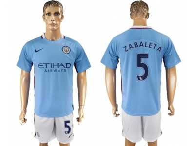 Manchester City #5 Zabaleta Home Soccer Club Jersey1