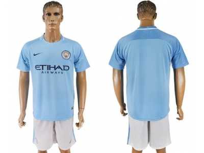 Manchester City Blank Home Soccer Club Jersey1