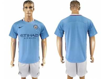 Manchester City Blank Home Soccer Club Jersey2