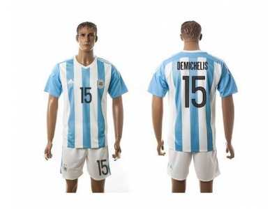 Argentina #15 Demichelis Home Soccer Country Jersey1