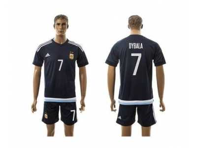 Argentina #7 Dybala Away Soccer Country Jersey