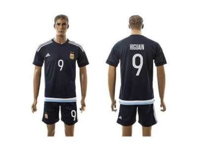 Argentina #9 Higuain Away Soccer Country Jersey