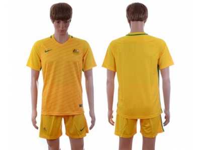 Australia Blank Home Soccer Country Jersey